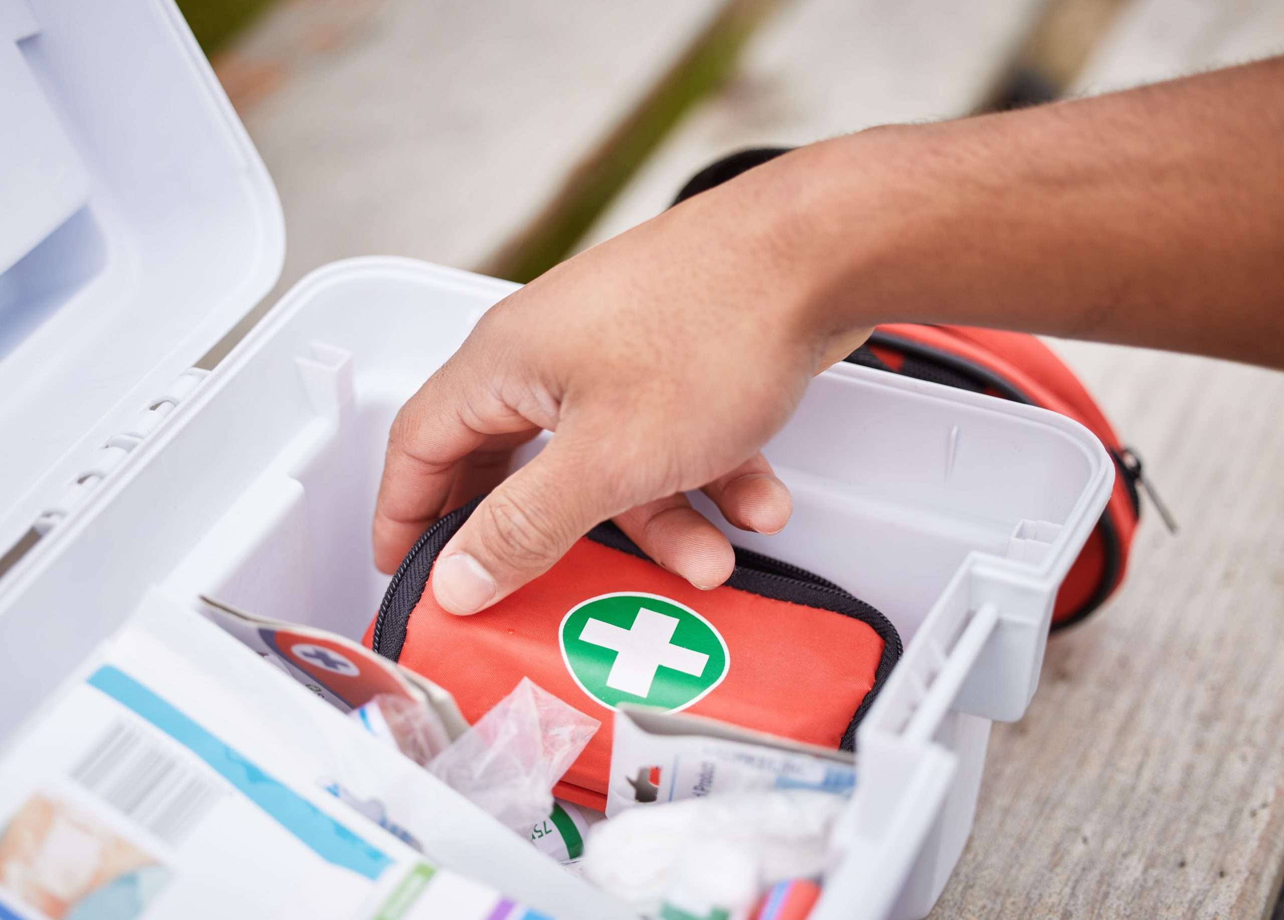 Everything he needs to treat your injuries.